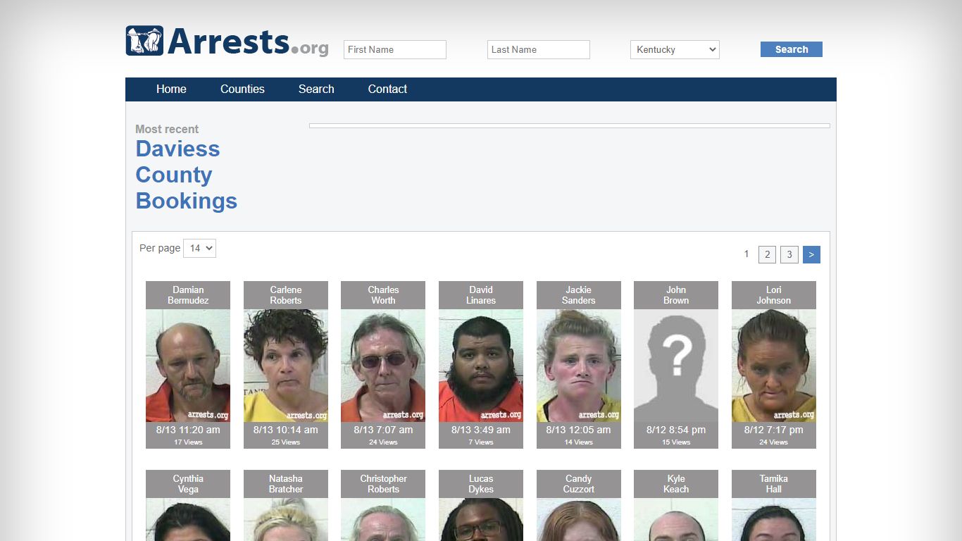 Daviess County Arrests and Inmate Search